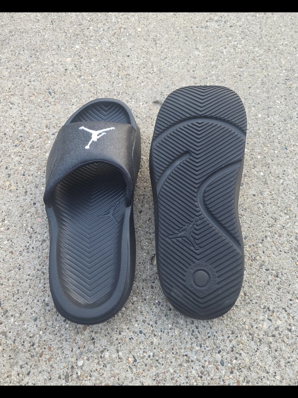Jordan Black Slide Sandals Jumpman Logo Youth Boys 7